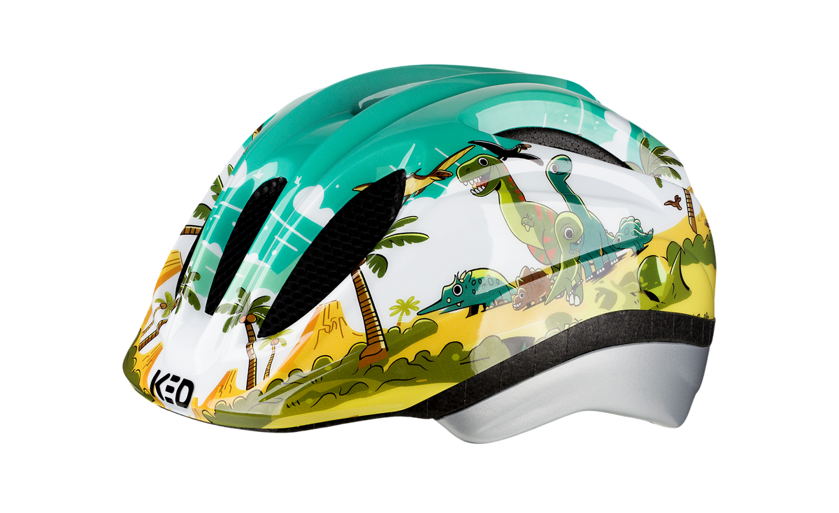 KED Meggy II Trend Kinderhelm mit Dino-Motiv, Seitenansicht